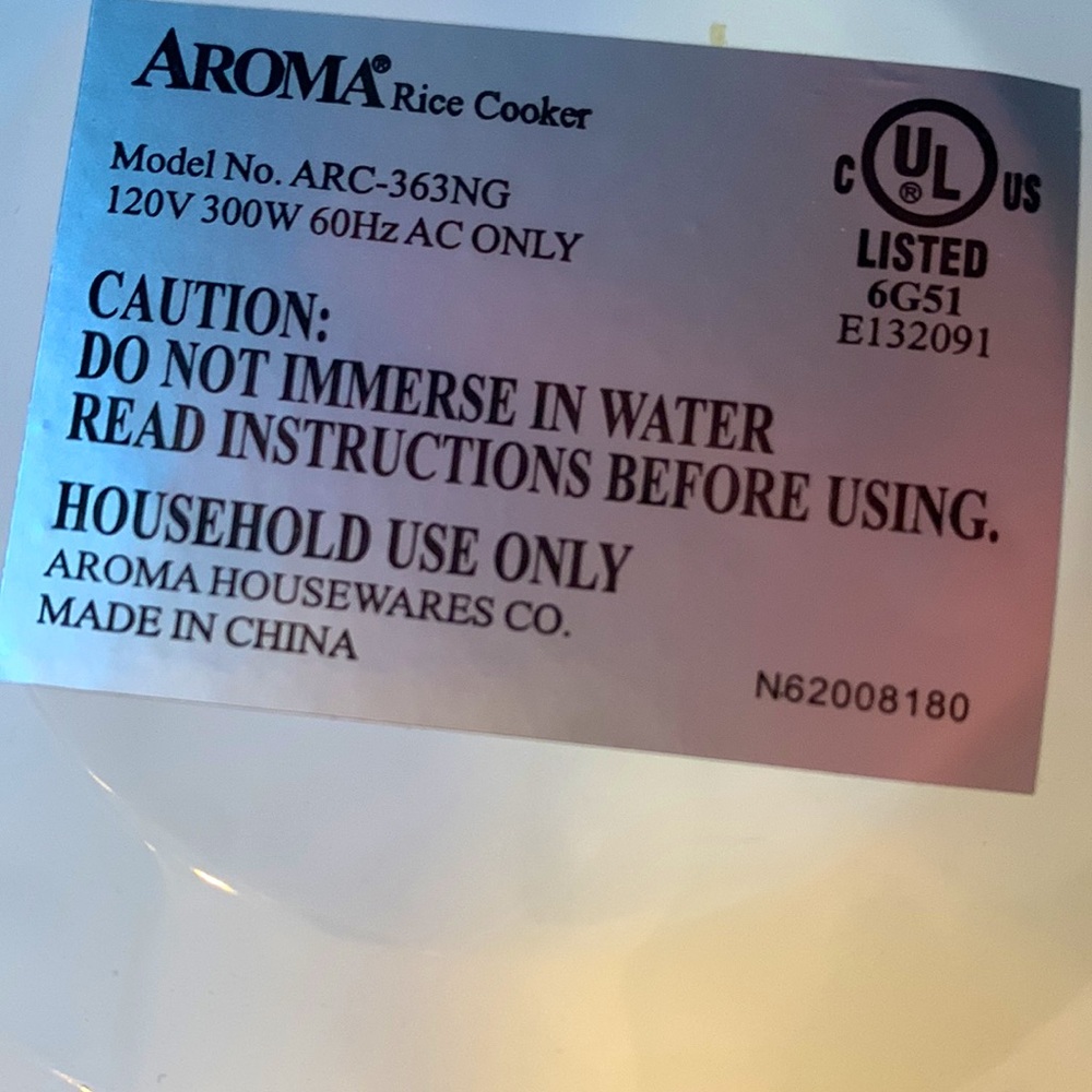 Aroma Rice Cooker - Picture 3 of 3
